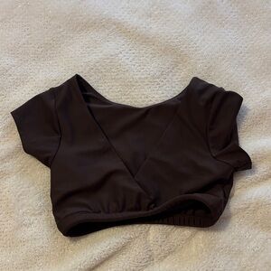 Elegant dark brown Women's crop Top bra five the label